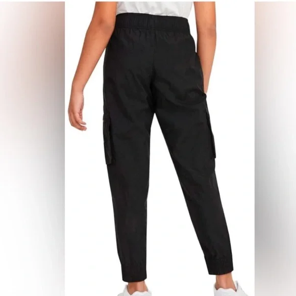 Nike Black Kids Nylon Cargo Joggers Pants Youth Medium Boys Girls - Picture 3 of 8